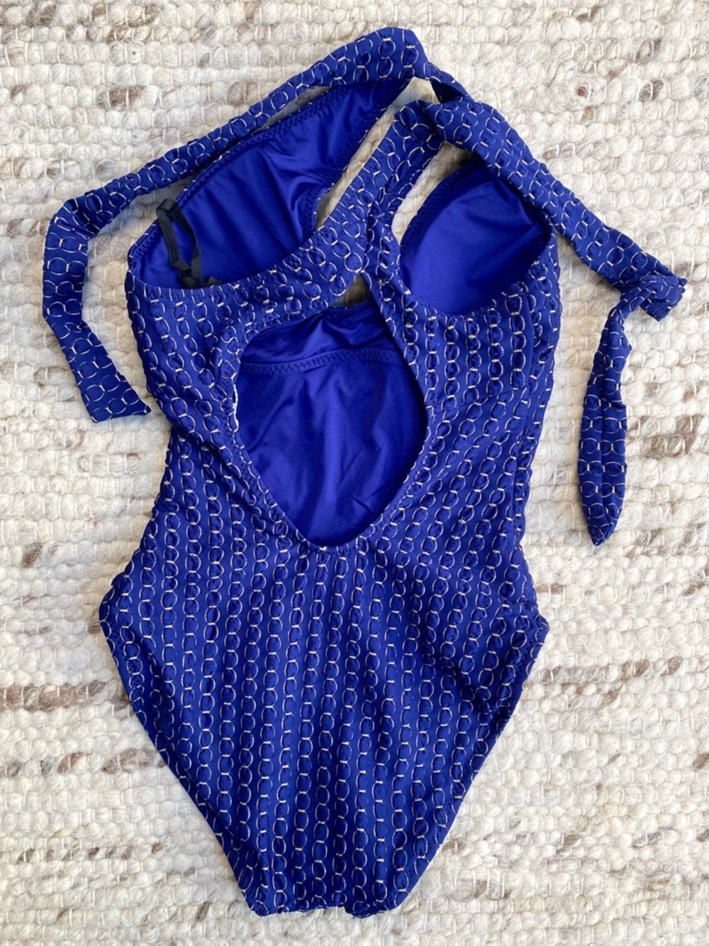 Trina Turk NWT Metallic Asymmetrical One Piece Swimsuit, Sz 2 - Picture 5 of 8